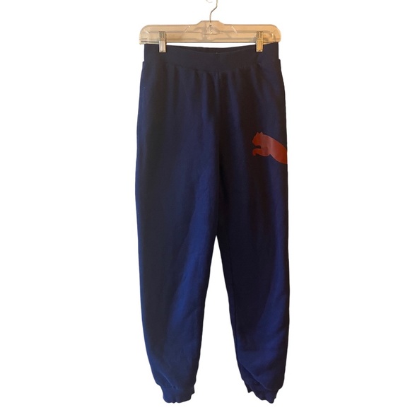 Puma Fleece Lined Navy Tracksuit. Size 14/16. 2 Piece Set.Navy with Red Logo - Picture 3 of 6